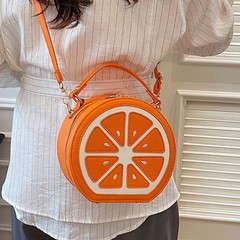 速卖通夏季小包新款甜美淑女橘子包半圆型女包单肩斜跨柠檬包包女