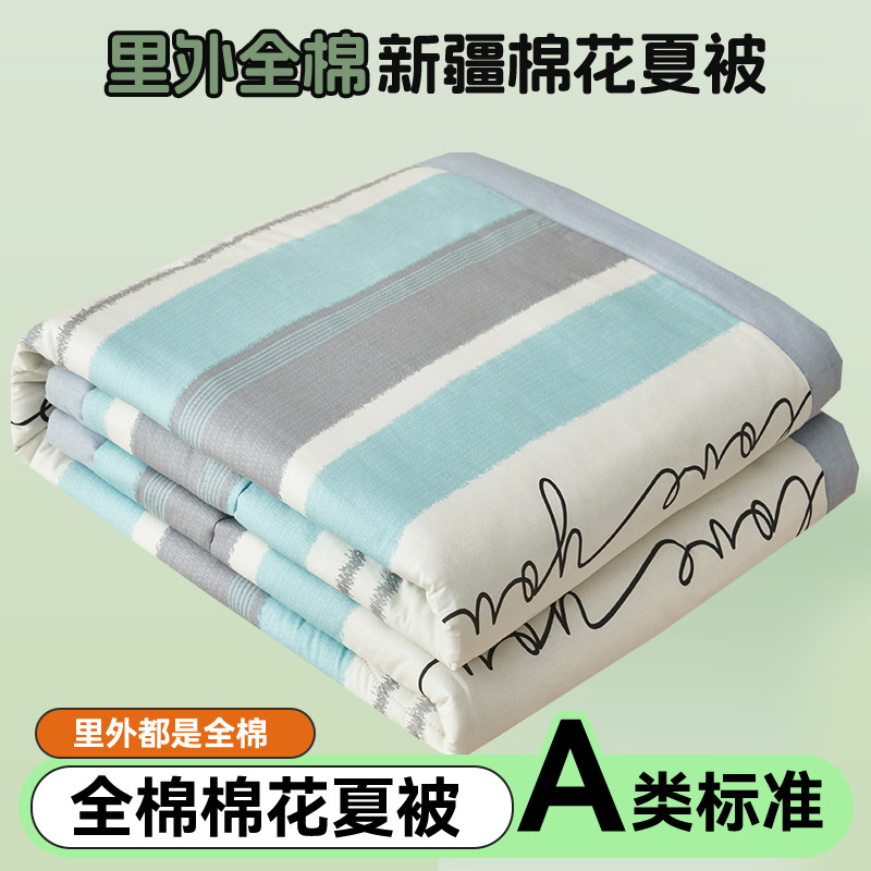 Edredón de verano de algodón, edredón de aire acondicionado, edredón de verano lavado a máquina de algodón puro, edredón fresco de verano, edredón fino con núcleo