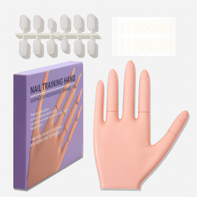 Cross-border New Silicone Nail Art Practice Fake Hand Model Wear Armor Practice Display Tool Delivery Jelly Sticker Cross-border New Silicone Nail Art Practice Fake Hand Model Wear Armor Practice Display Tool Delivery Jelly Sticker
