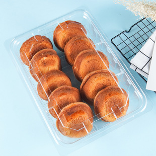 Pastry Box Plastic Box Peach Crispy Bread Square Cake Cookies Twist Square West Point Sushi Bread Box