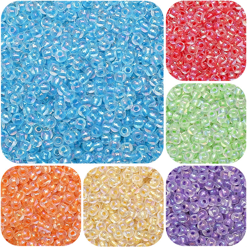 2/3/4 domestic high-quality magic color pearlescent glass beads with uniform size diy beaded clothing beads