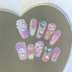 Yi Yi Gu Nail Factory Fantasy Cartoon Girl French Kitty Cat Universe Beauty Girl Nail Sticker New