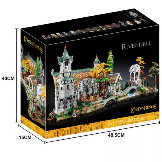 Compatible with LEGO 10316 The Lord of the Rings Hobbit Rivendell Castle Building Blocks Toy