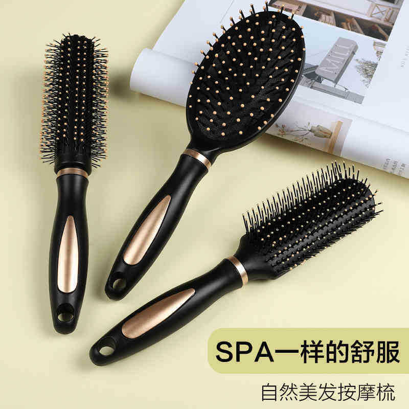 家庭用ヘアカーラーコーム、男女兼用エアクッションマッサージコーム、骨型コーム、インナーバウンドスタイリング、ヘアスタイリング用円筒型ローラーコーム|undefined