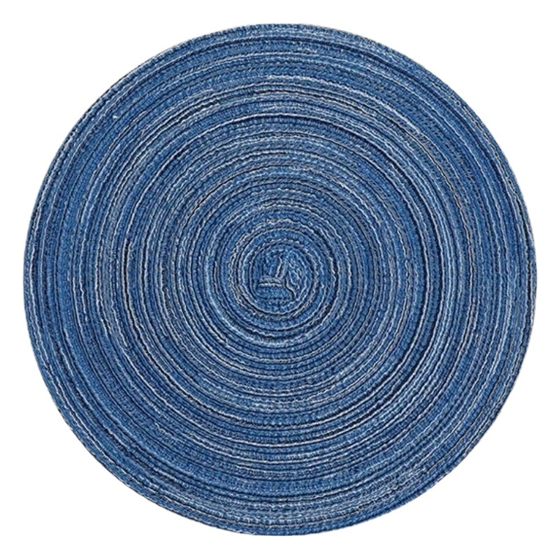 Estera redonda de algodón de estilo europeo mesa de comedor Placa de aislamiento estera simple hogar tejido antideslizante lavable mantel