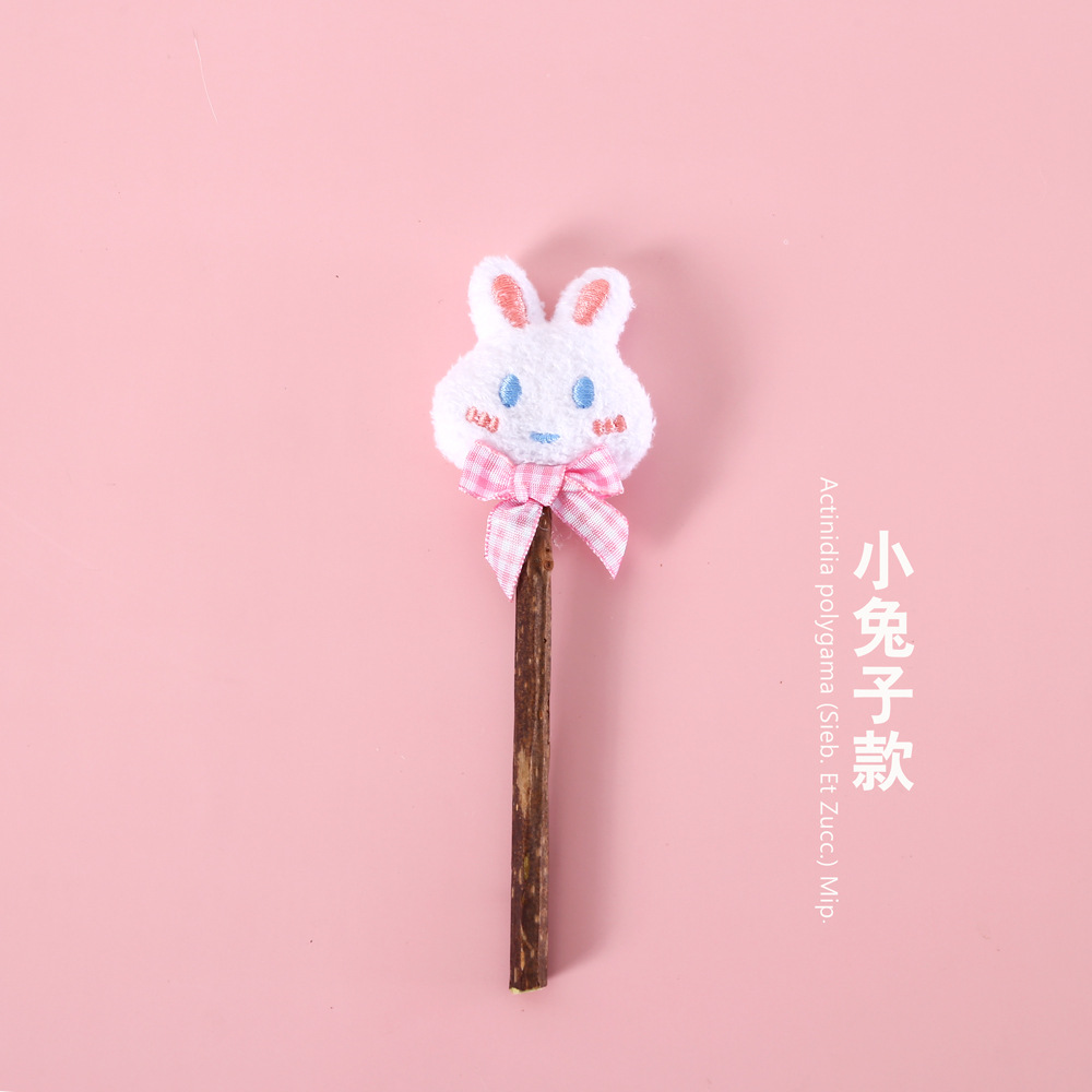 Mascota gato de dibujos animados oso peluche conejo pastel helado molar Lollipop Polygonum multiflorum limpieza diente juguete