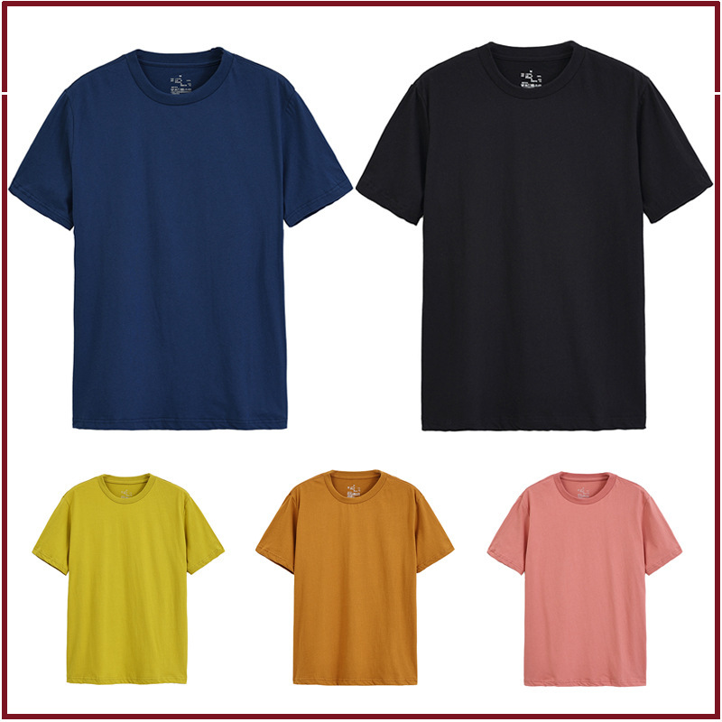 Muji Japanese-Style High-Quality T-Shirt Men's Summer Indian Cotton Tianzhu Pure Cotton Short-Sleeved T-Shirt Bottoming Shirt Pure Color Undershirt Muji Japanese-Style High-Quality T-Shirt Men's Summer Indian Cotton Tianzhu Pure Cotton Short-Sleeved T-Shirt Bottoming Shirt Pure Color Undershirt