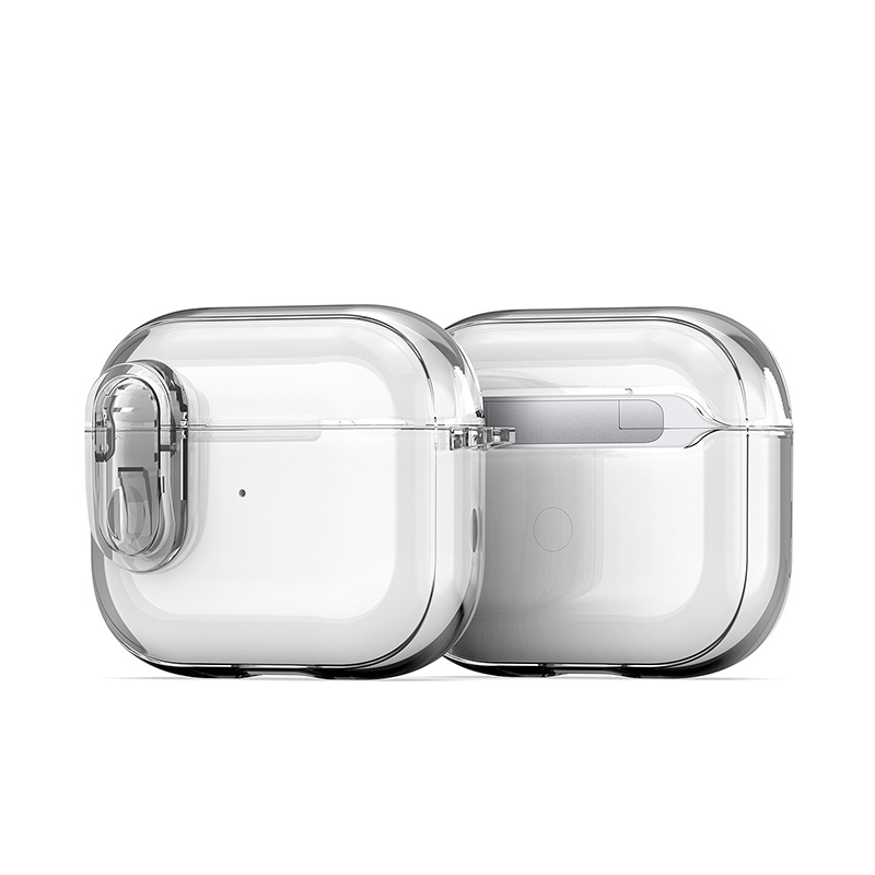 Funda para auriculares Bluetooth Airpods4 AirpodsPro2 cristal de hielo transparente funda para auriculares Apple al por mayor