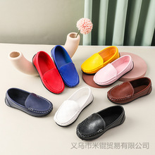 A-8工厂直发糖果色男女百搭大中小儿童表演皮鞋透气透气舒适