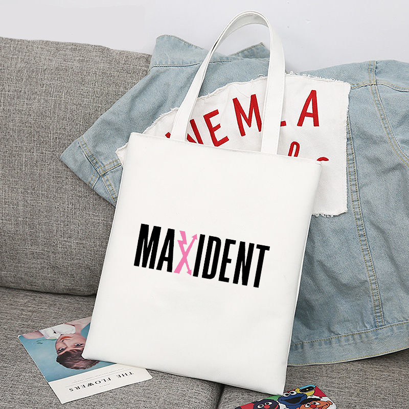 Niños calmados maxident periférico impreso lienzo bolso de hombro estudiante bolsa de compras portátil comercio exterior global