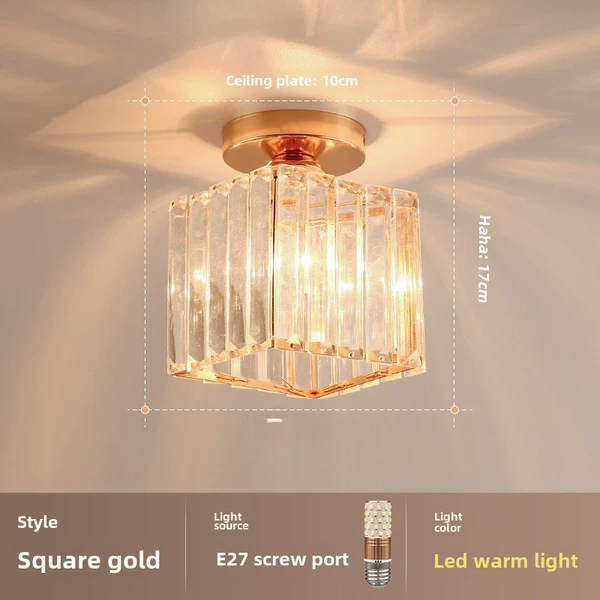 Golden square crystal