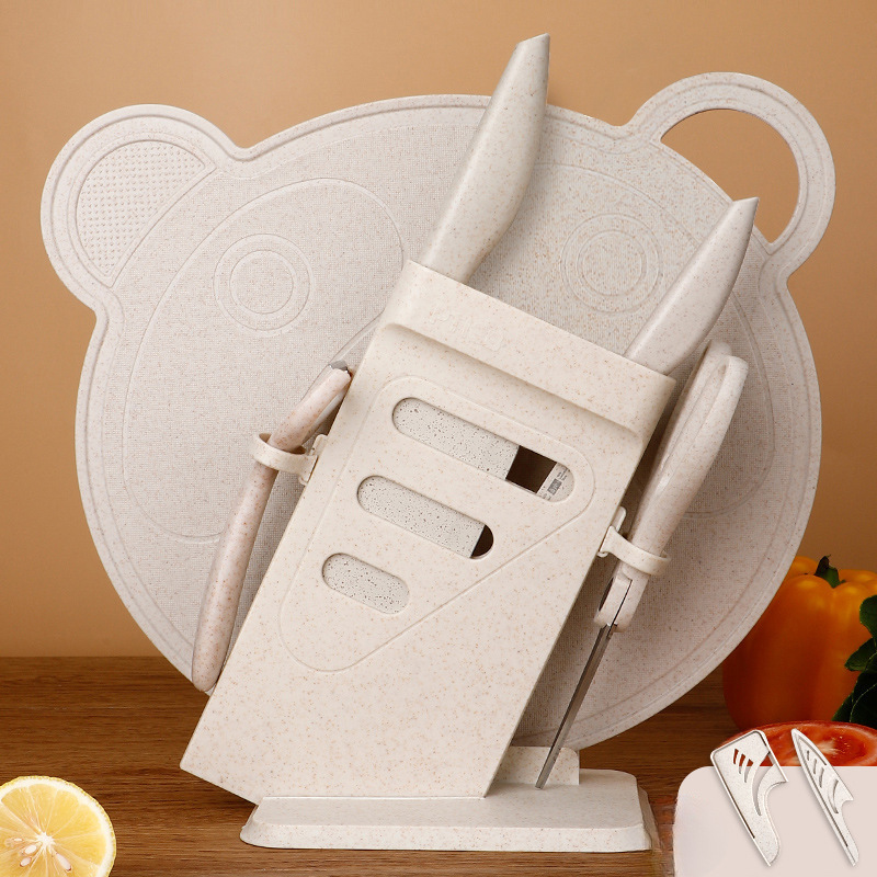 Kit de cuchillos para bebés, herramientas para bebés, cuchillos de cocina, tablero de cocina 2 en 1, cuchillo de cocina, tablero de corte de frutas