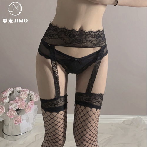 Sexy lingerie, fishnet stockings, sexy lace trim, no need to take off suspenders, one-piece pantyhose, stockings, garters, black silk suits, drop shipping