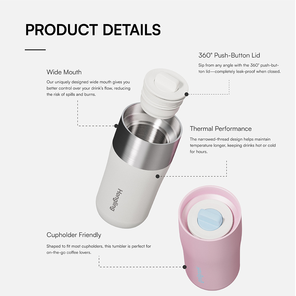 Neues Produkt: Schnell zu öffnender, hochwertiger Thermosbecher aus Edelstahl 304 für die Autofahrt_voghion.com
