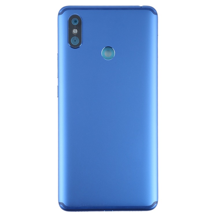 Para Xiaomi Mi Max 3 cubierta trasera con botones laterales (color: azul)