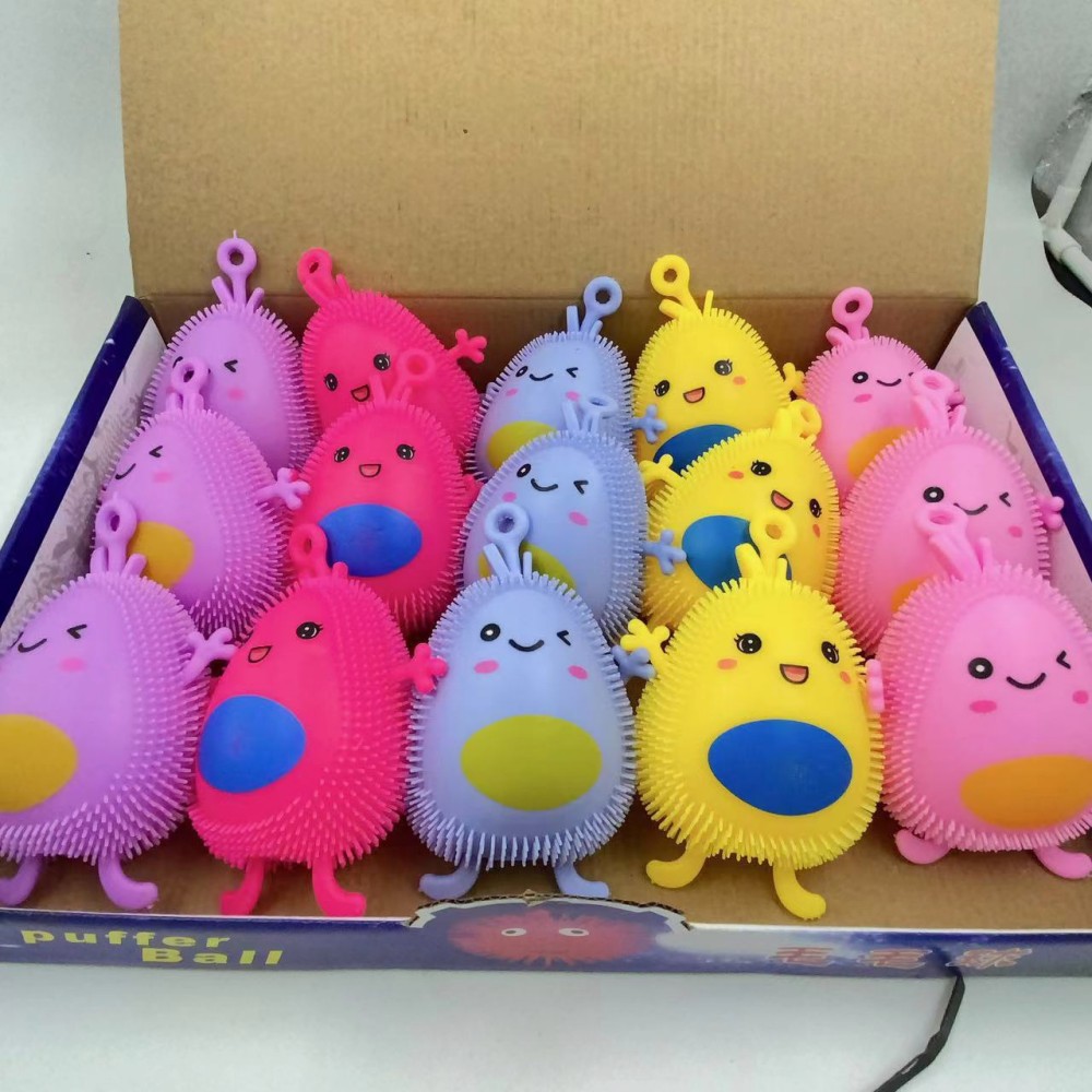 Dibujos Animados luminoso pellizco música descompresión muñeca lindo aguacate juguete decoración nuevo flash bola elástica lote
