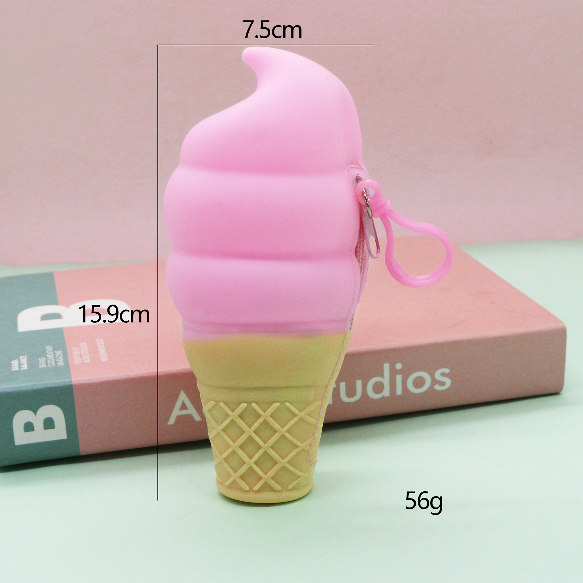 Billetera de helado rosa cero