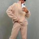2024 Spring and Autumn New eBay Amazon Hot Women's Long Sleeve Collar Zipper Sports Suit Casual Two-Piece Set