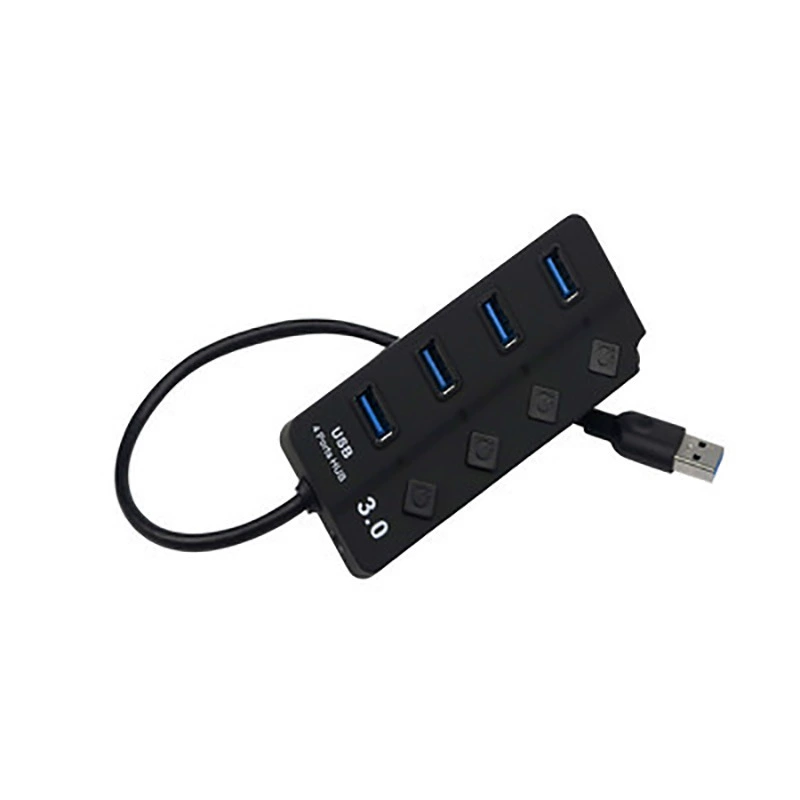 USB 2.0/3.0 SEV хаб для ноутбука, четыре порта с независимыми выключателями, расширение док-станций