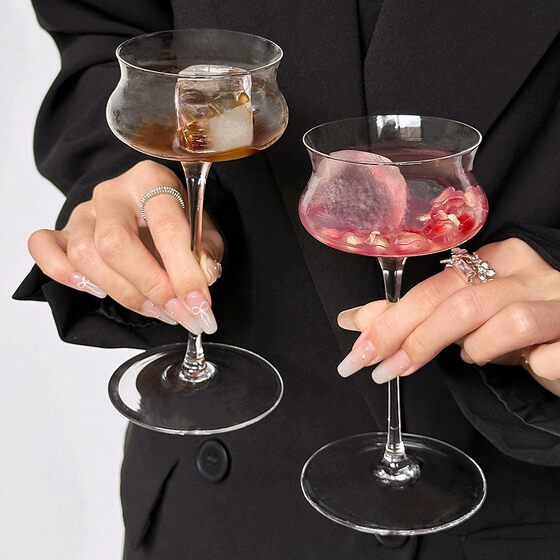 Nordic Ins Style Special Cocktail Glass Tall Glass Creative Champagne Glass Distinctive Juice Cup Drink Cup