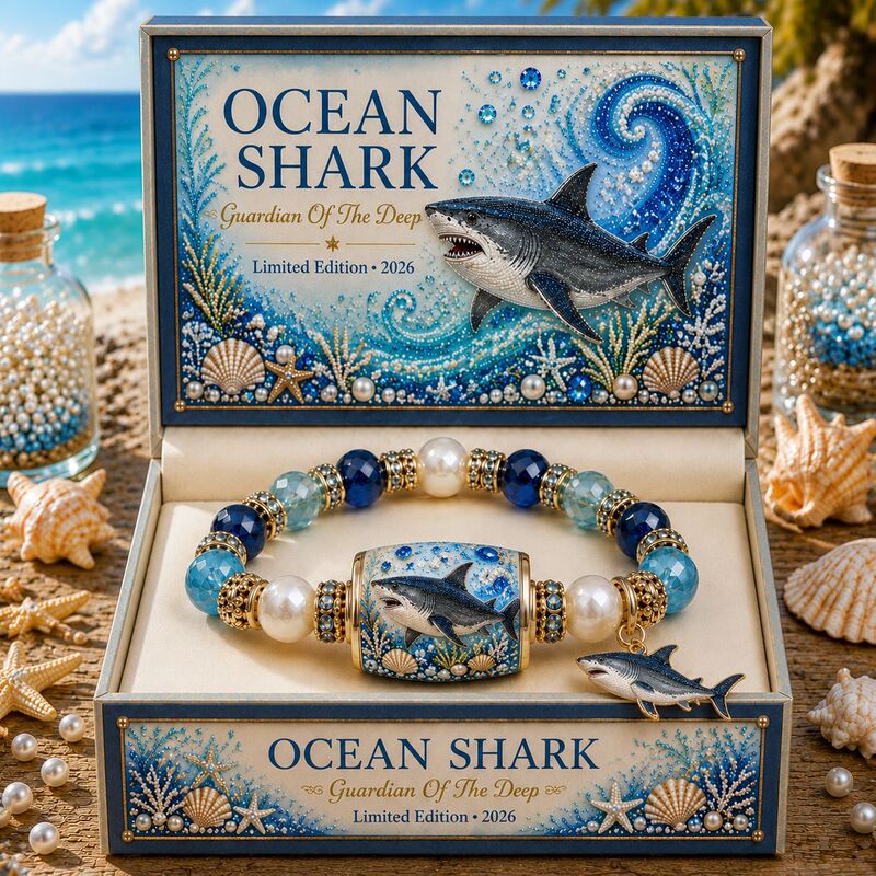 2026 Ocean Theme Bracelet Shark Dolphin Pendant UV Color Print Deep Sea Guardian Bracelet Deep Sea Shark Bracelet 2026 Ocean Theme Bracelet Shark Dolphin Pendant UV Color Print Deep Sea Guardian Bracelet Deep Sea Shark Bracelet