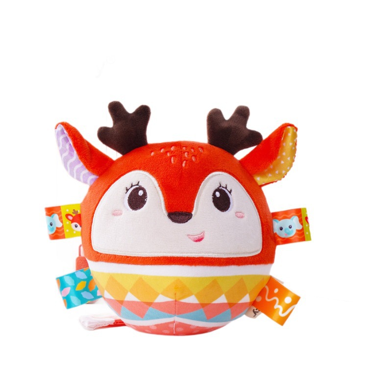 Sozzy música recién nacida saltar pelota bebé acariciar peluche educación temprana campana bebé mano agarrar juguetes