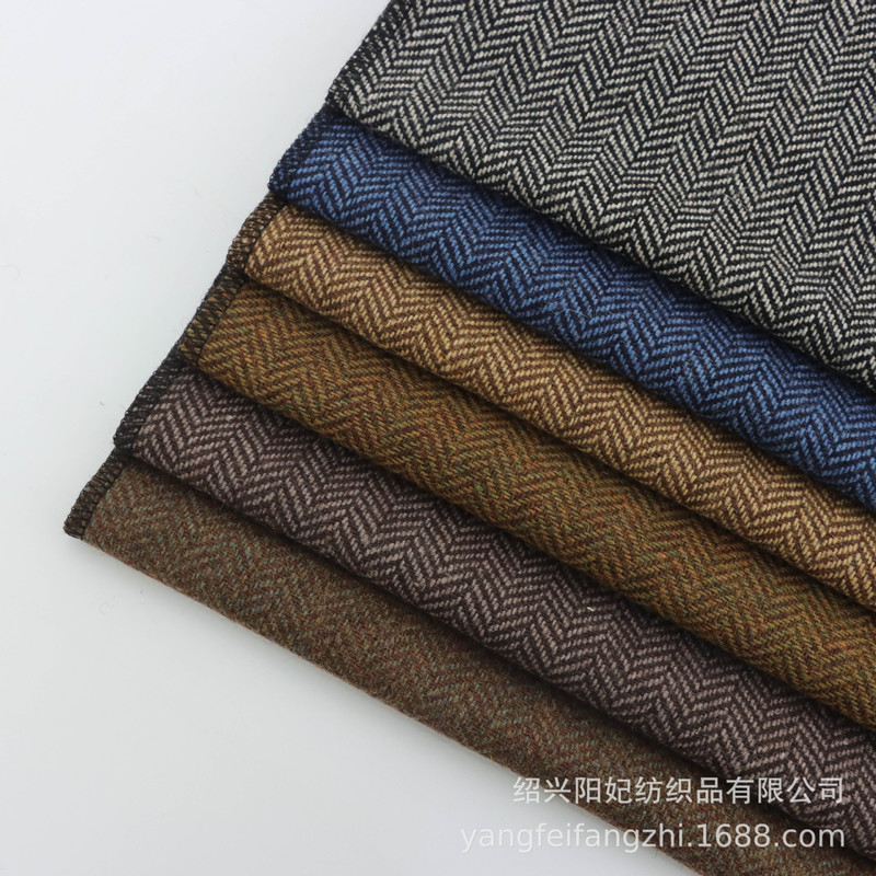 Wool Yarn-Dyed Woolen Fishbone Pattern Fabric, Autumn and Winter Outwear, Shoes and Hats Herringbone Pattern Fabric, Wholesale in Stock Wool Yarn-Dyed Woolen Fishbone Pattern Fabric, Autumn and Winter Outwear, Shoes and Hats Herringbone Pattern Fabric, Wholesale in Stock