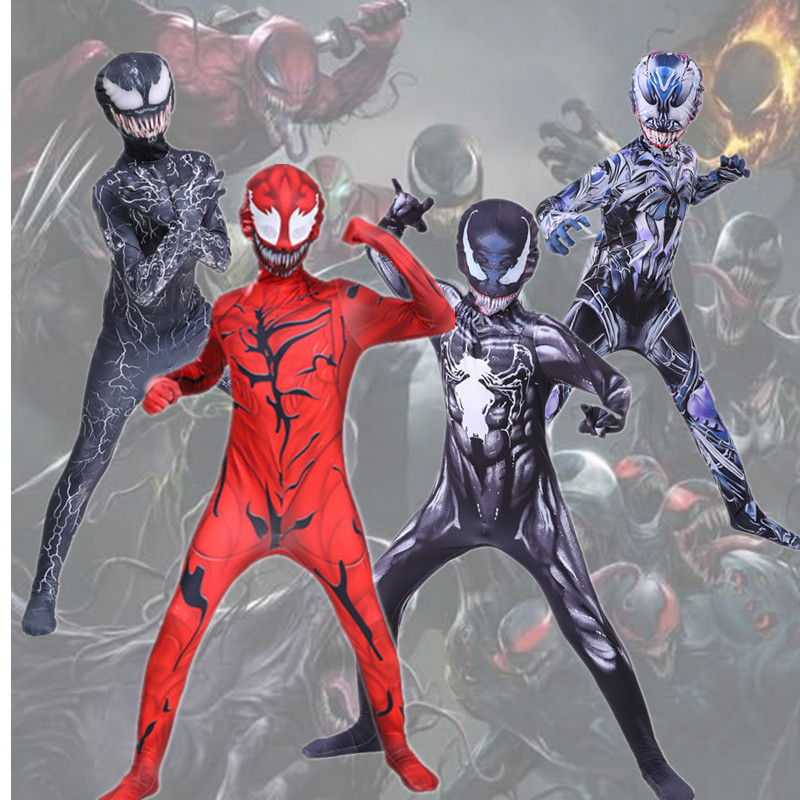 Halloween Cos Venom 3 Last Dance Venom One-piece Tights Costume Super Spiderman Costume Hero