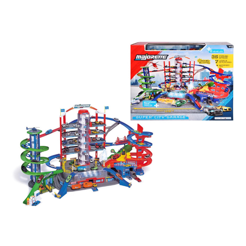 Meijie Wheel New Version Super City Garage Large Track Sliding Parking Lot Set Kidsren's Splicing Toy Boy