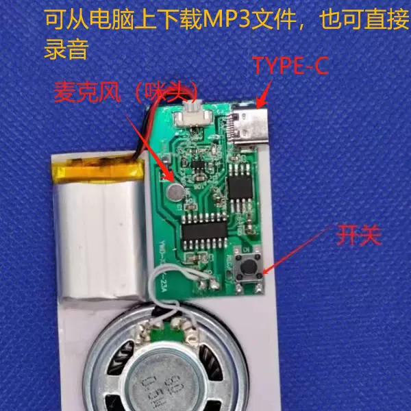 厂家直销音乐墙 冰箱贴 可录音下载音乐模块音乐机芯 磁感 光感