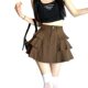 Unique And Unique Spring And Summer New Style SmAll PlAyful And Discreet Lotus LeAf CAke Skirt A-line Short Skirt Little BlAck Skirt for Women Trendy