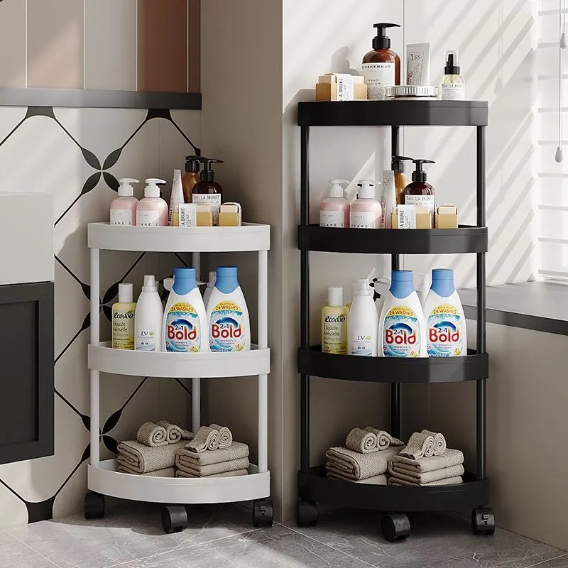 Bathroom Storage Sandwich Multi-Layer Storage Rack Triangular Corner Bathroom Kitchen Seasoning Bedroom Living Room Storage Rack