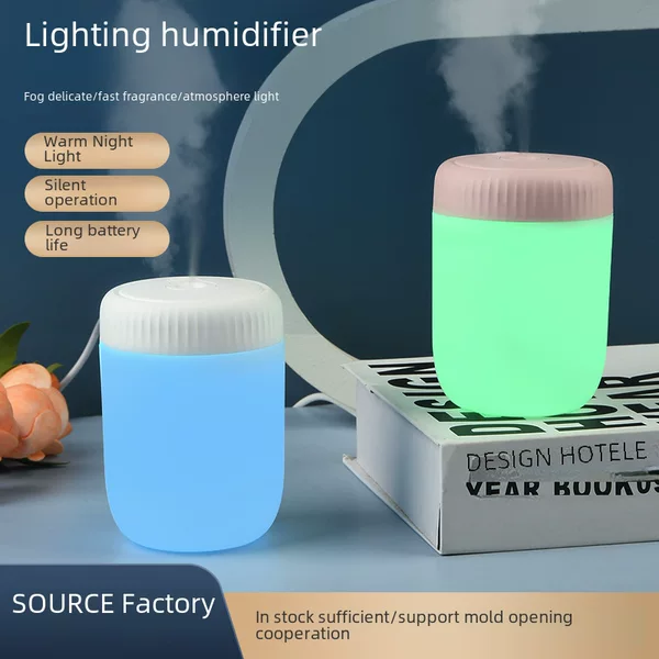 New Night Light Humidifier Small Portable Home usb Heavy Fog Mute Mini Air Purifier Gift