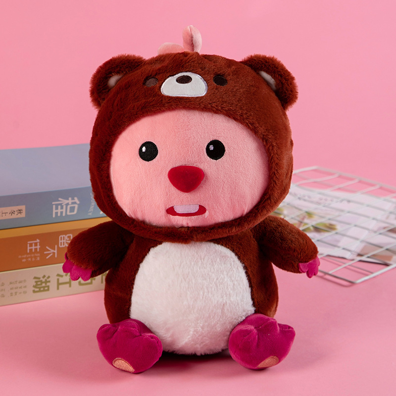 Popular en línea popular cross-dressing lindo Beaver Ruby loopy pargo asado muñeca de peluche de juguete ventas directas de la fábrica