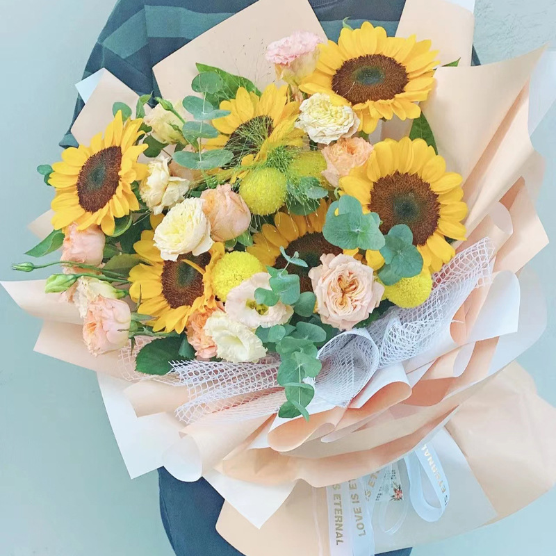 Papel de embalaje de color caramelo fresco de Liziran Papel de estilo coreano Papel ouya de color sólido Papel de color doble engrosado a prueba de agua