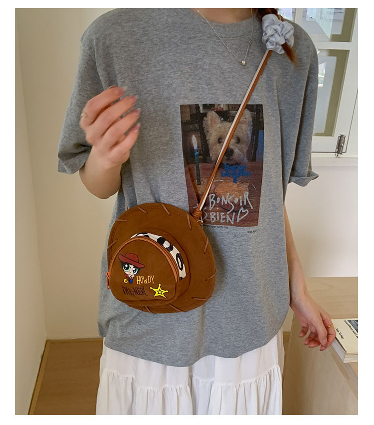 Cute Ins-style 2025 summer new denim hat crossbody bag with cartoon design, fun and personalized single-shoulder phone case undefined