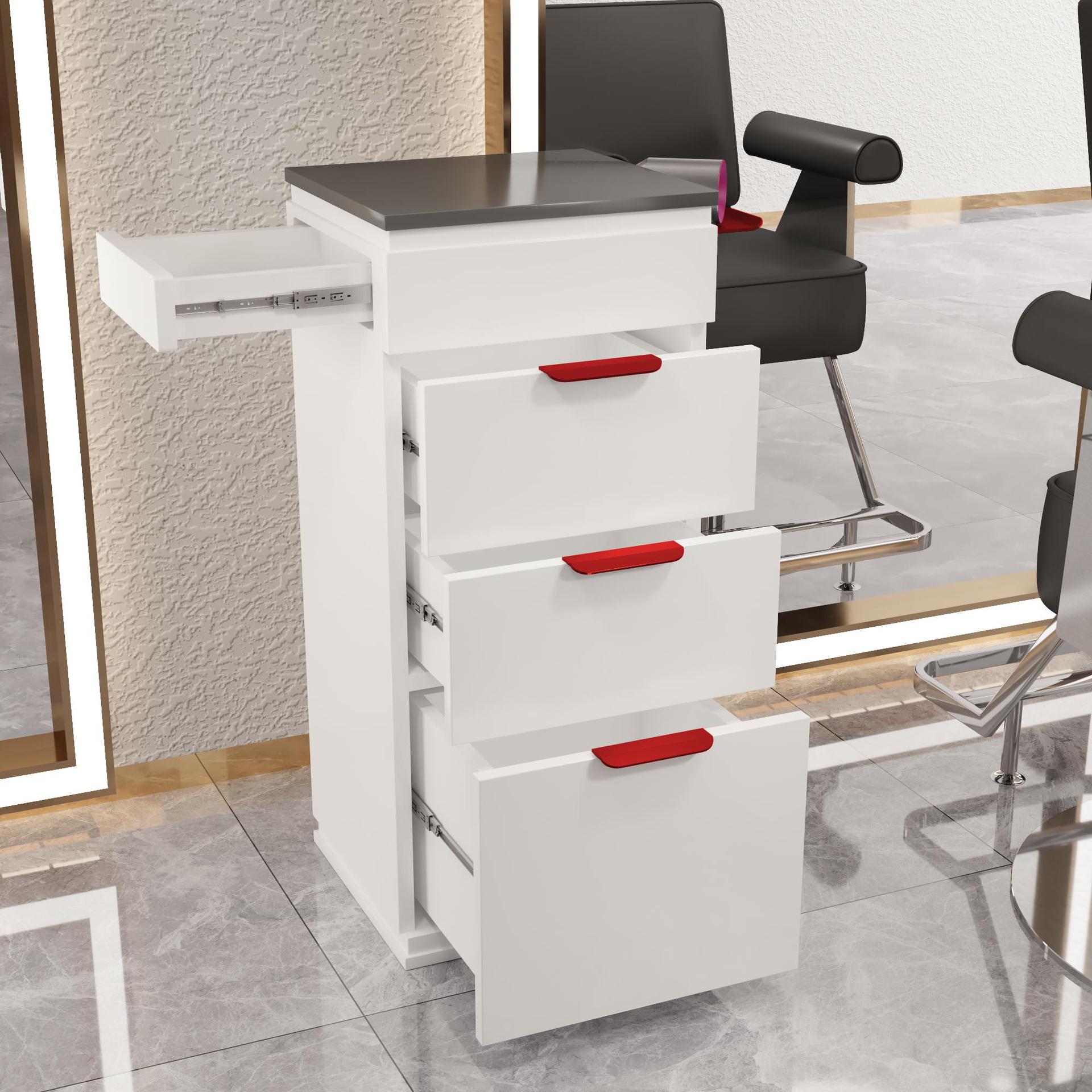 Nuevo gabinete de herramientas de peluquería de alta calidad gabinete de salón de peluquería carro móvil sin instalación móvil gabinete de herramientas de almacenamiento de madera sólida