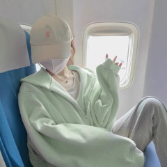 宽松卫衣外套女春秋款小个子2025早春新款上衣连帽慵懒风开衫外套