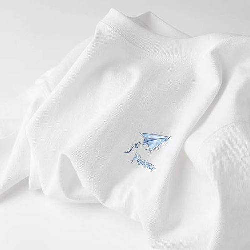 White T-shirt for Women, Hong Kong Style Short Sleeve Summer Casual Ins T-shirt, High-End Round Neck Men's Top T-shirt, Little White T