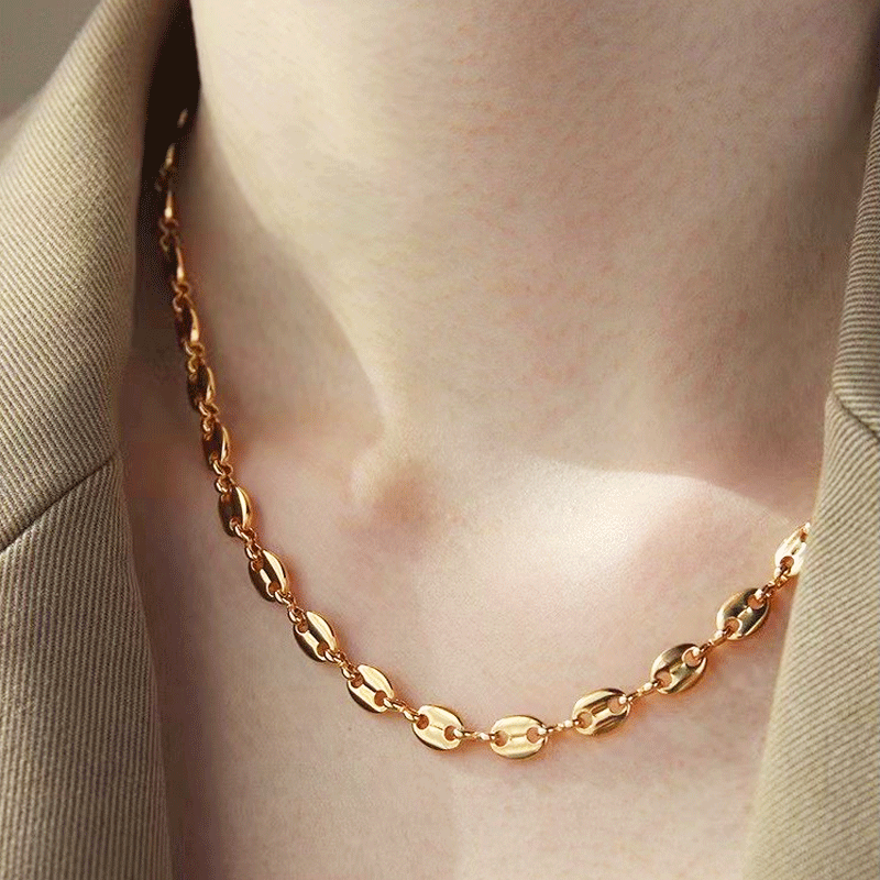 Bracelets, Necklace Classification Simple Style Geometric Titanium Steel Plating Bracelets Necklace