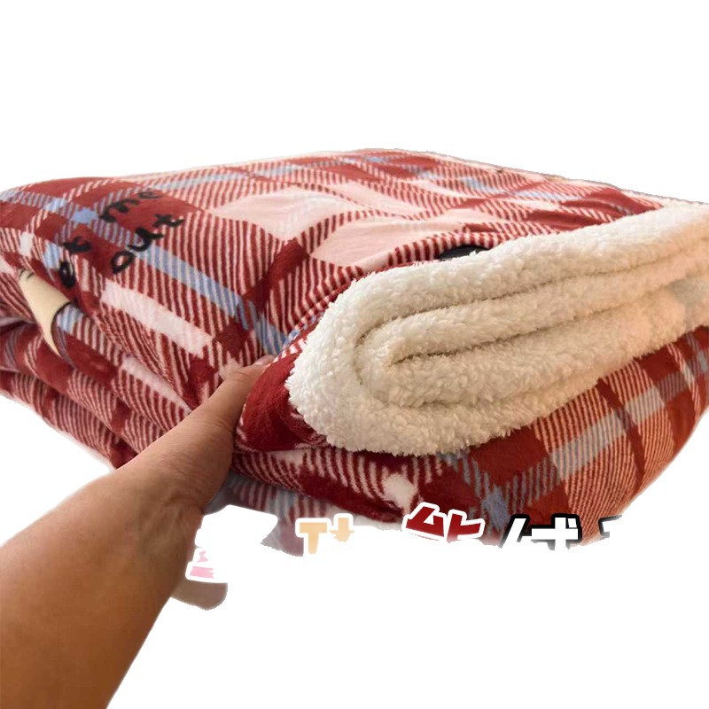 Transfronterizo crema viento cordero invierno cashmere leche lindos dibujos animados mantas mantas de seda mantas de siesta mantas de sofá