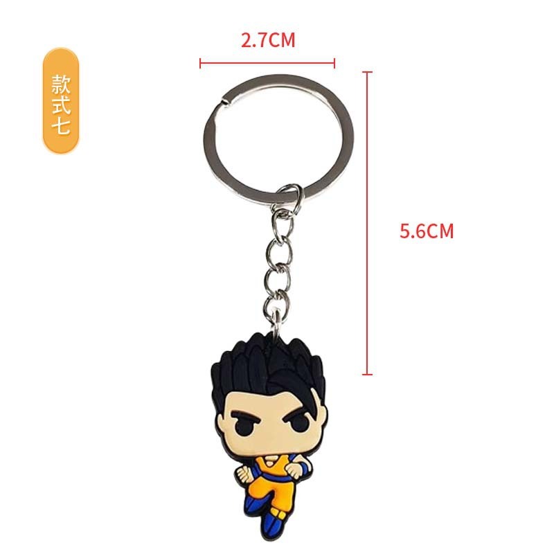 カスタム卸売越境ドラゴンボールキーホルダー漫画周辺DIY装飾学生用バッグPVC装飾ペンダントホリデー|undefined