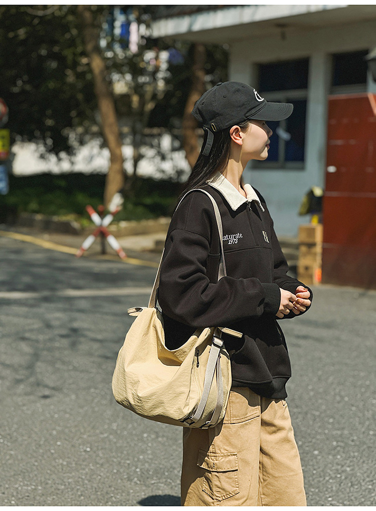 Unisex casual large-capacity crossbody bag, sporty casual student backpack, fashionable and versatile commuter single-shoulder bag undefined