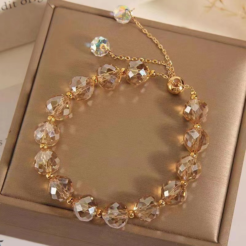 19g Weight Brass Pendant Material Elegant Streetwear Geometric Artificial Crystal Women's Bracelets