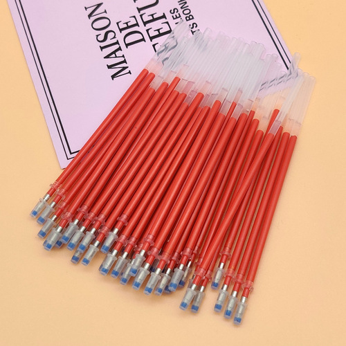 Factory supplies 0.5mm refill, black red and blue bullet tip, needle tip, water-based carbon refill, gel pen wholesale