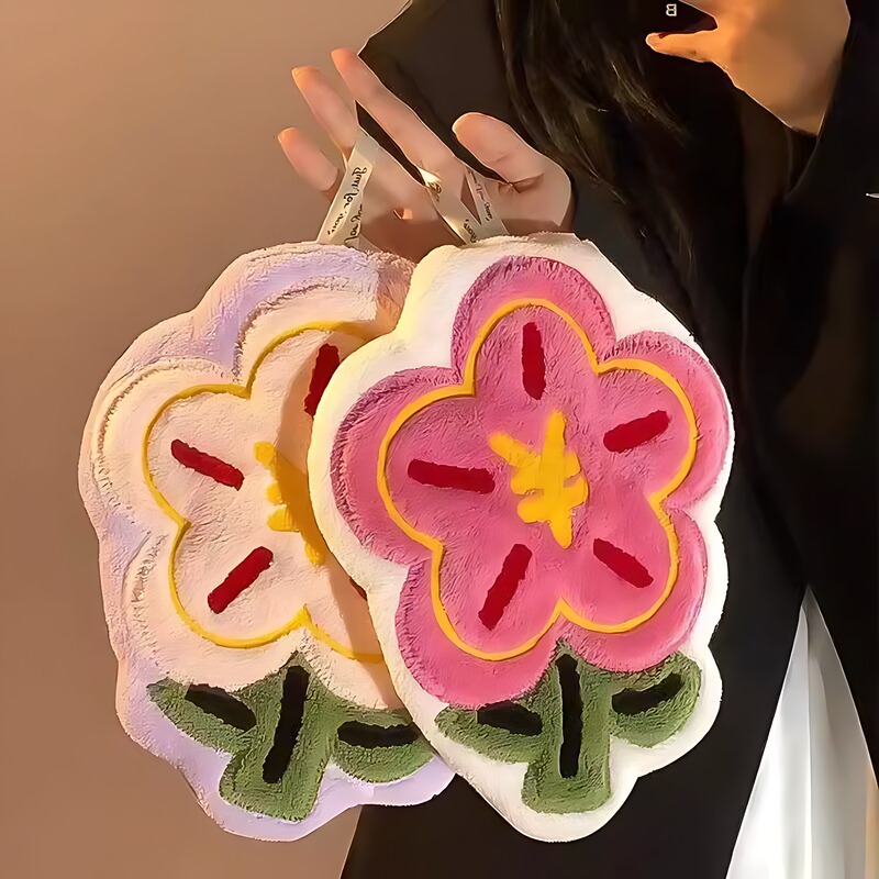 Cute Kitchen and Bathroom Towels That Don'T Shed, Coral Fleece Hand Towels, Hangable, Wedding Favors