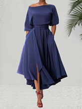 Q 44550 Off-Shoulder Tie Dress б��������ȹ ŷ���羳