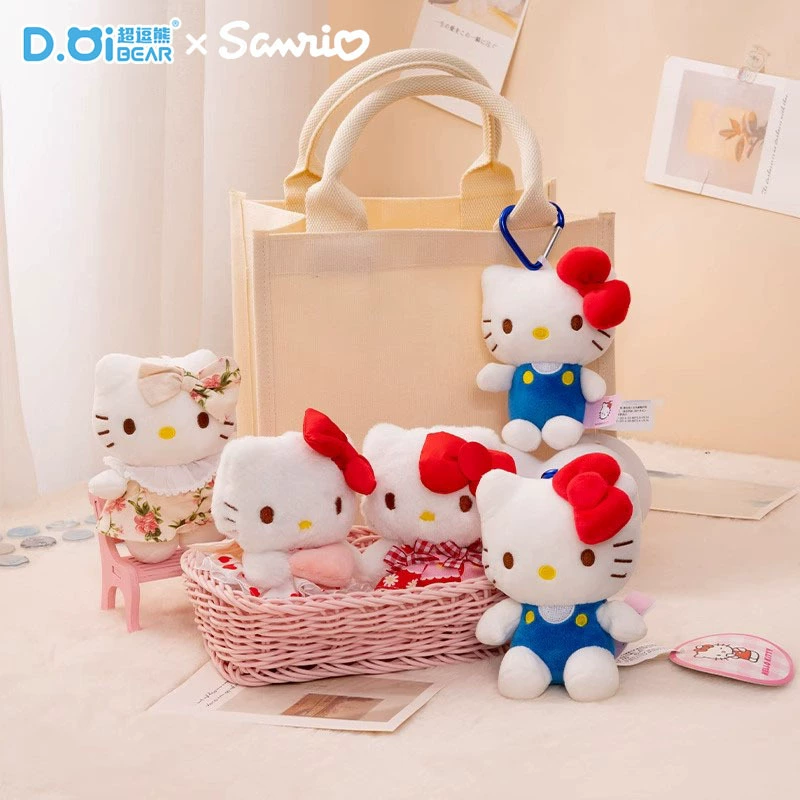 Hello Kitty, оригинальная плюшевая милая брелок-кукла, аксессуар для рюкзака
