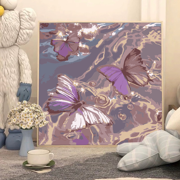 蝶デジタル油絵 diy 着色油絵子供の手描き蝶装飾絵画装飾品メーカー卸売|undefined