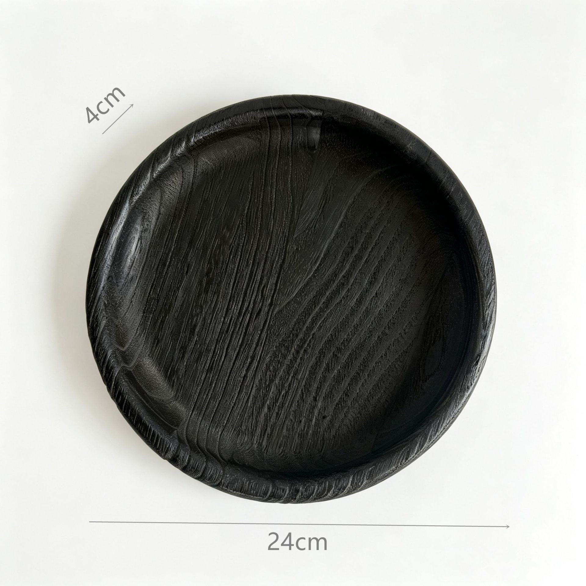 Bandeja de madera hecha a mano para servir bocadillos y frutas, decoración de escritorio para el hogar, estilo wabi-sabi.